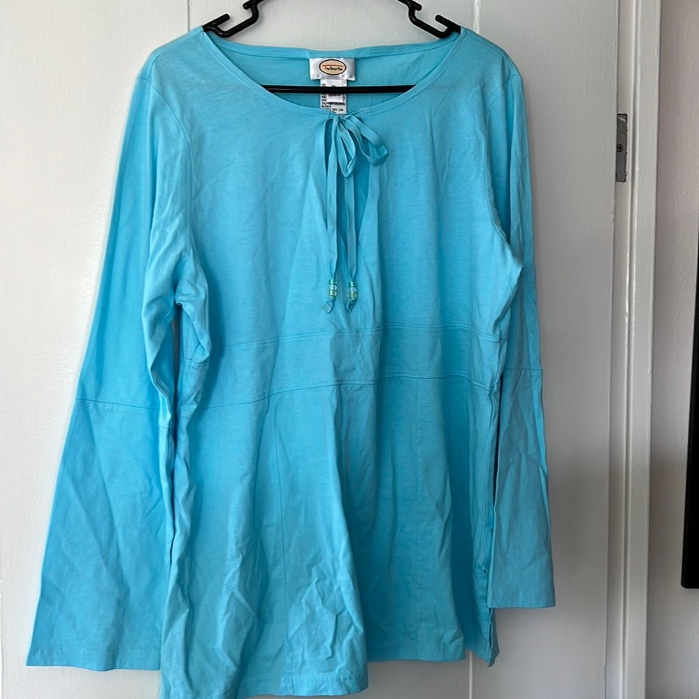 Talbots blue blouse